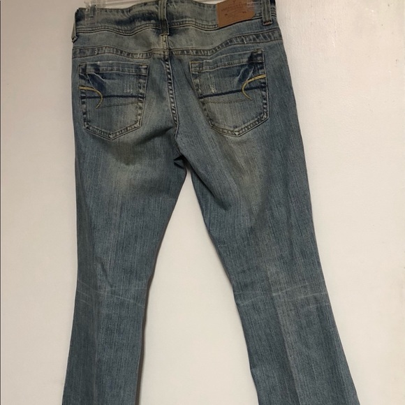 American Eagle Artist Stretch Blue Jeans Sz 8 - Picture 5 of 7